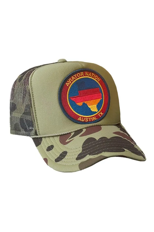 Women AVIATOR NATION TEXAS TRUCKER HAT Aviator Nation TruckerHats Women AVIATOR NATION TEXAS TRUCKER HAT Aviator Nation TruckerHats