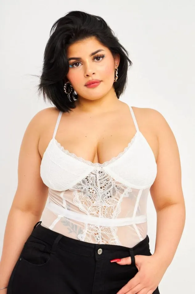 Women Body Noir En Dentelle Transparente White Brentiny Paris See Everything Women Body Noir En Dentelle Transparente White Brentiny Paris See Everything