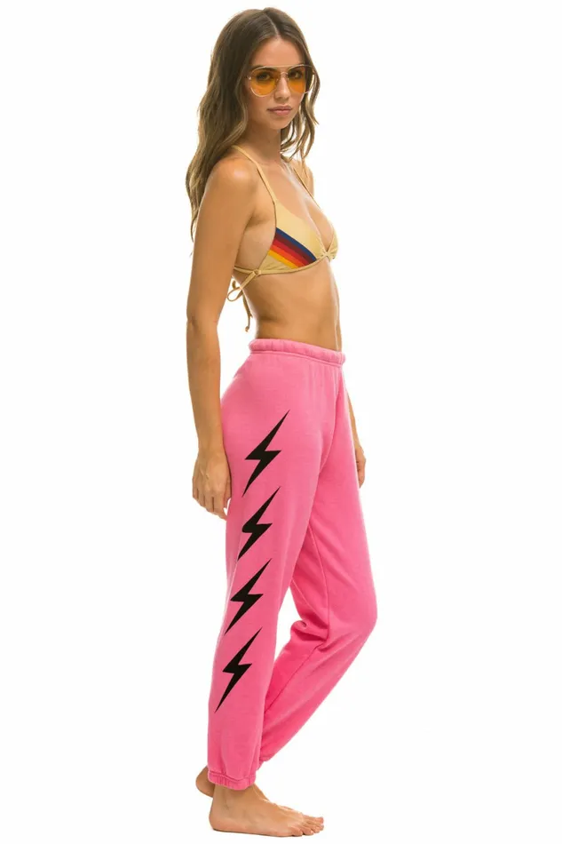 Women BOLT 4 SWEATPANTS 8211 PARIS PINK Aviator Nation Sweatpants Women BOLT 4 SWEATPANTS 8211 PARIS PINK Aviator Nation Sweatpants
