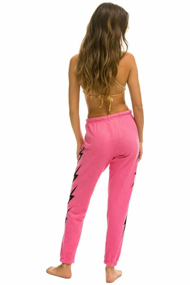Women BOLT 4 SWEATPANTS 8211 PARIS PINK Aviator Nation Sweatpants Women BOLT 4 SWEATPANTS 8211 PARIS PINK Aviator Nation Sweatpants