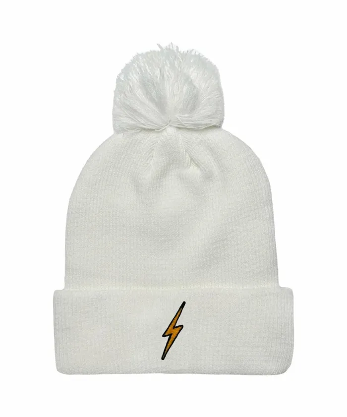 Women BOLT POM POM RIB BEANIE Aviator Nation Beanies