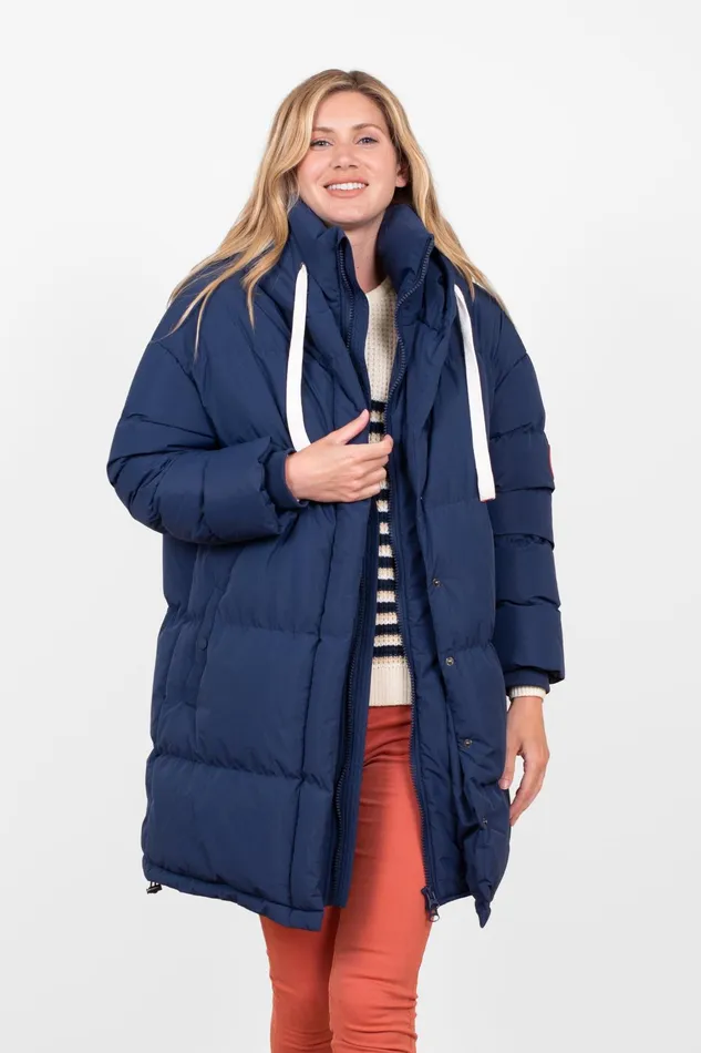 Women Brakeburn Coats And Jackets Navy Weatherall Puffer Jacket