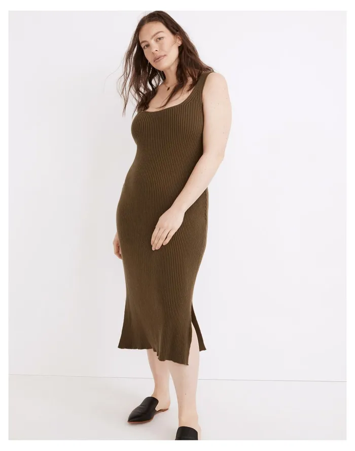 Women Brodale Sweater Tank Dress Kale Madewell Dresses