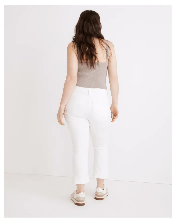 Women Cali Demi Boot Jeans In Pure White Pure White Madewell Jeans Women Cali Demi Boot Jeans In Pure White Pure White Madewell Jeans