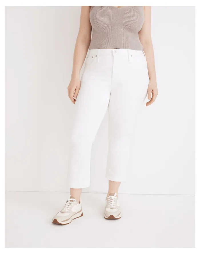 Women Cali Demi Boot Jeans In Pure White Pure White Madewell Jeans Women Cali Demi Boot Jeans In Pure White Pure White Madewell Jeans