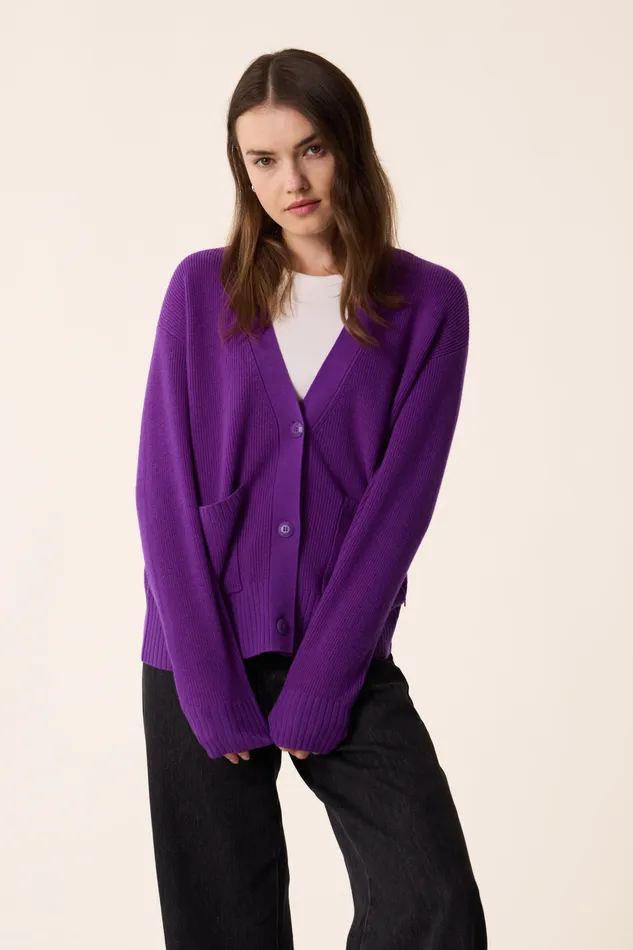 Women Cardigan Artimus Violette Gilet Laine Mrinos Violet Des Petits Hauts Jumpers and Cardigans Women Cardigan Artimus Violette Gilet Laine Mrinos Violet Des Petits Hauts Jumpers and Cardigans