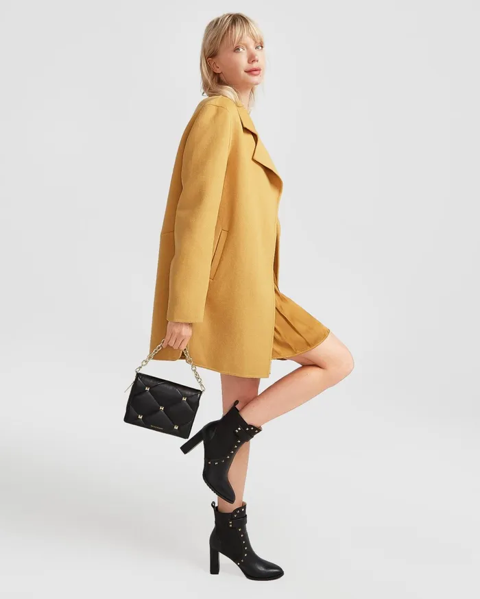 Women Coats and Jackets Belle and Bloom NEW FIT ExBoyfriend Wool Blend Oversized Jacket 8211 Antique Gold
