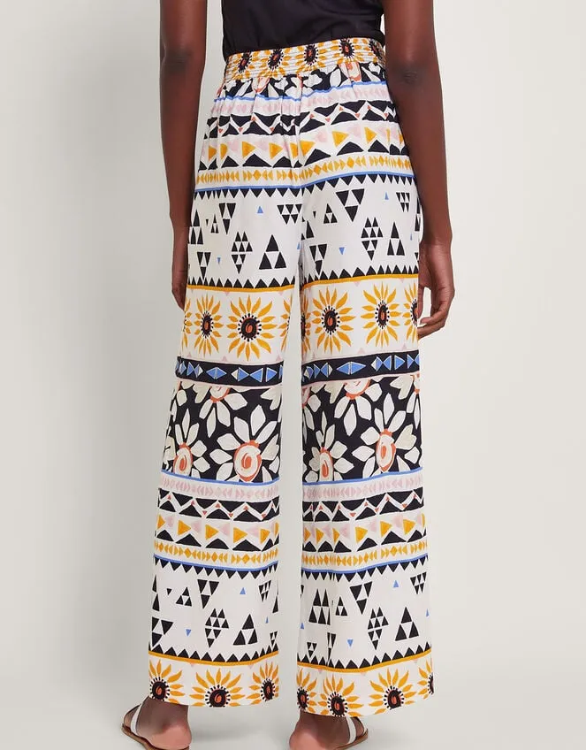 Women Corey Print Trousers Ivory Monsoon Beachwear and Swimwear