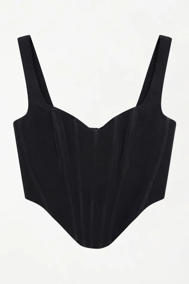 Women Corsets Bardot Fitted Corset Bustier In Black Black