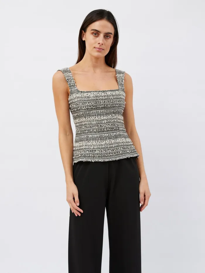 Women Dominique Healy 8211 Naia Cami In BlackIvory The UNDONE Tops
