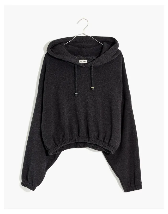Women Donni Vintage Fleece Cropped Hoodie Sweatshirt Jet Madewell Sweatshirts and Sweatpants Women Donni Vintage Fleece Cropped Hoodie Sweatshirt Jet Madewell Sweatshirts and Sweatpants