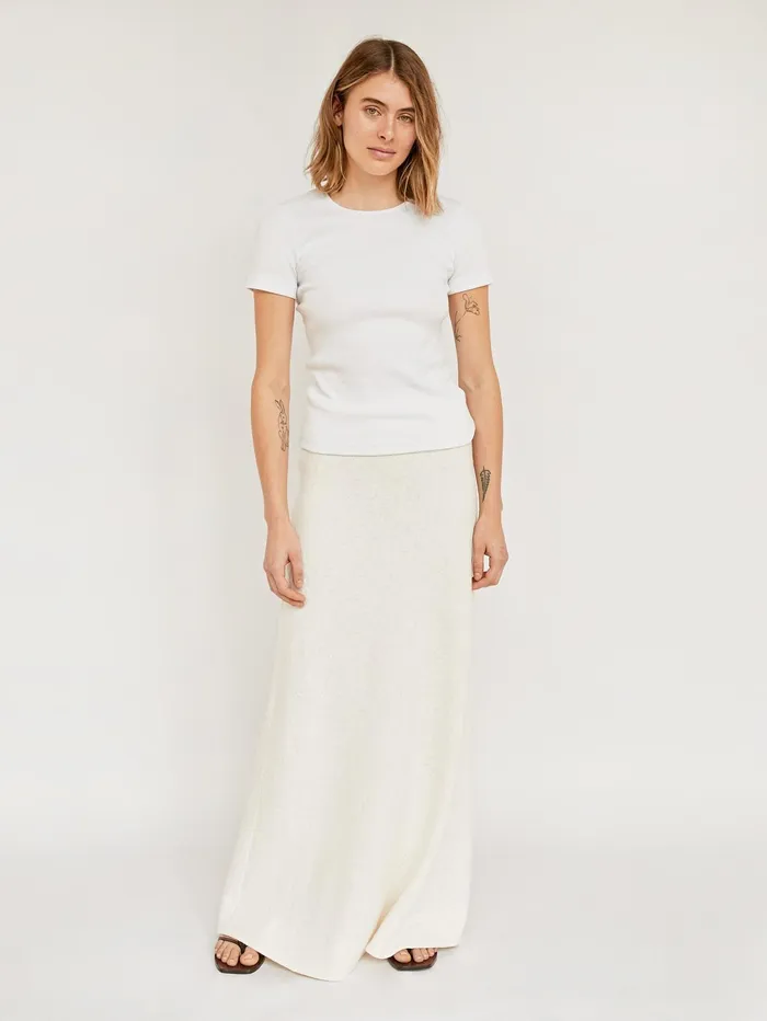 Women Esse Studios 8211 Cream Pila Maxi Skirt The UNDONE Skirts
