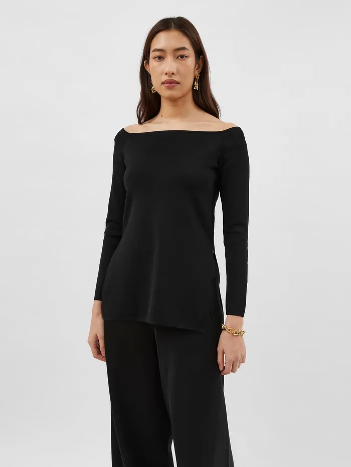 Women Esse Studios 8211 Obie Off The Shoulder Top In Black The UNDONE Tops