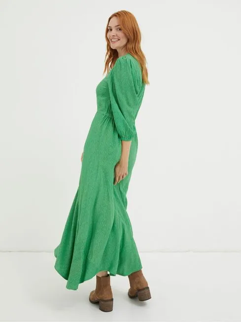 Women Fatface Dresses Green Nate Midi Dress Women Fatface Dresses Green Nate Midi Dress