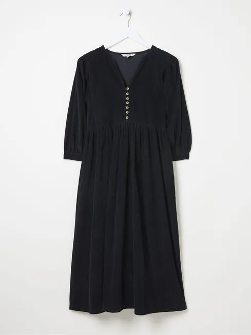 Women Fatface Dresses With Pockets Ceil Black Check Dress