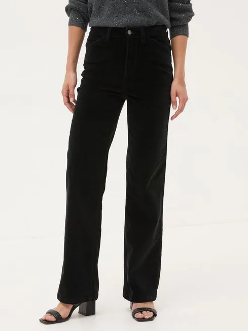 Women Fatface Pants and Leggings Black Elise Velvet Trousers Women Fatface Pants and Leggings Black Elise Velvet Trousers