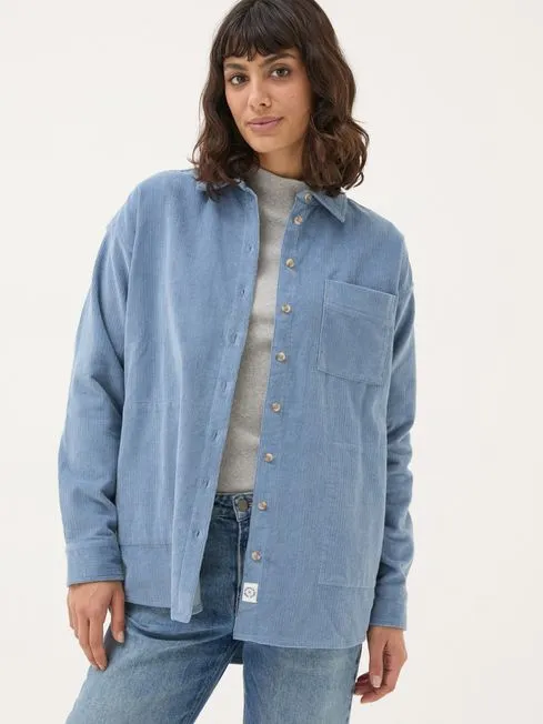 Women Fatface Shirts and Blouses Dusky Blue Carolin Cord 100 Cotton Shirt Women Fatface Shirts and Blouses Dusky Blue Carolin Cord 100 Cotton Shirt