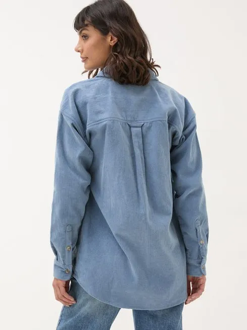Women Fatface Shirts and Blouses Dusky Blue Carolin Cord 100 Cotton Shirt Women Fatface Shirts and Blouses Dusky Blue Carolin Cord 100 Cotton Shirt