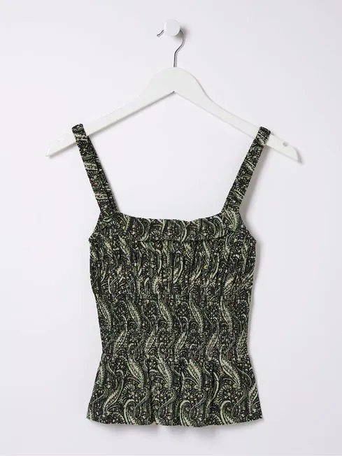 Women Fatface Tops and TShirts Seoni Black Paisley Cami