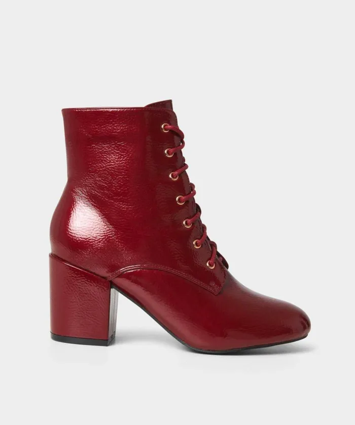 Women Joe Browns Love Letter Patent Boots Red