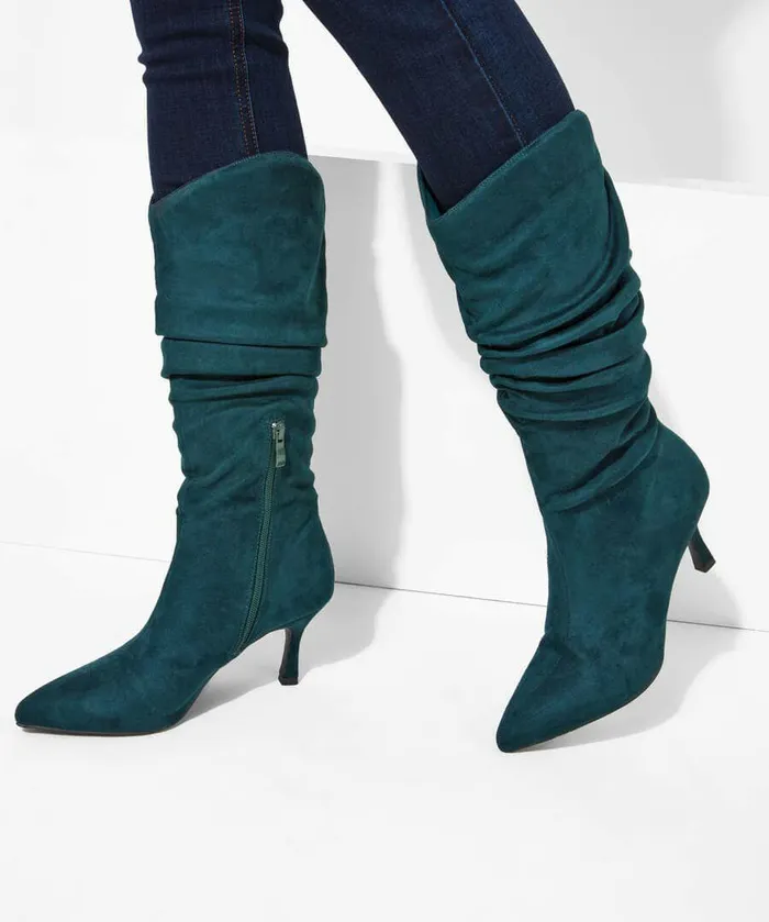 Women Joe Browns Storyville Slouchy Boots Dark Green Women Joe Browns Storyville Slouchy Boots Dark Green