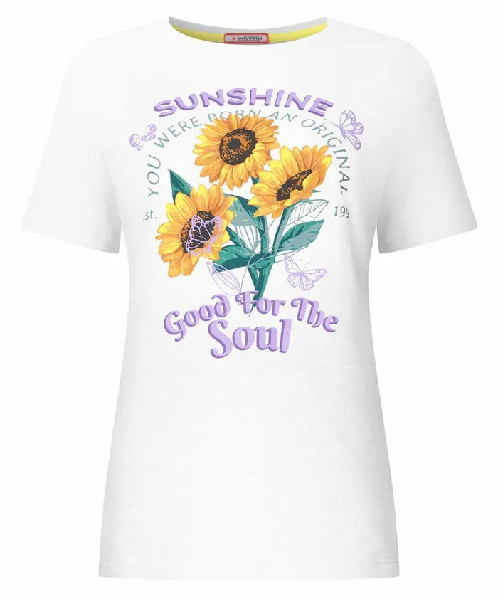 Women Joe Browns Sunshine Soul Graphic Tee White Women Joe Browns Sunshine Soul Graphic Tee White