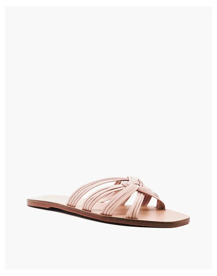Women KAANAS Miciela Strappy Knot Leather Sandal Nude Madewell Sandals
