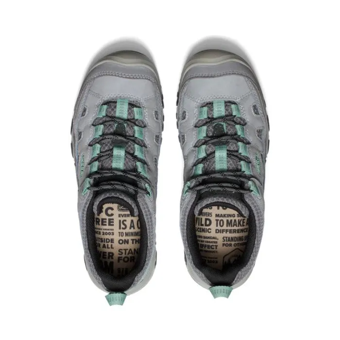 Women KEEN Shoes Targhee IV Vent AlloyGranite Green Leather Hiking Shoe Women KEEN Shoes Targhee IV Vent AlloyGranite Green Leather Hiking Shoe