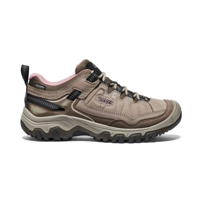 Women KEEN Shoes Targhee IV Waterproof BrindleNostalgia Rose Leather Hiking Shoe