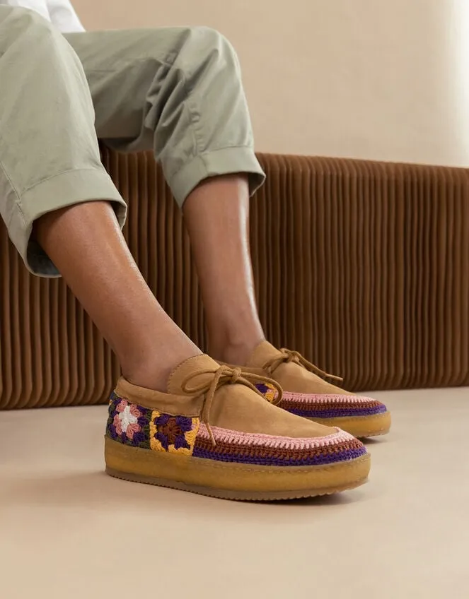 Women Laidback London Komo Suede Moccasins Multi Monsoon Flats