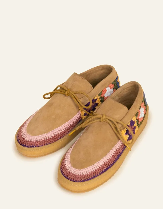 Women Laidback London Komo Suede Moccasins Multi Monsoon Flats