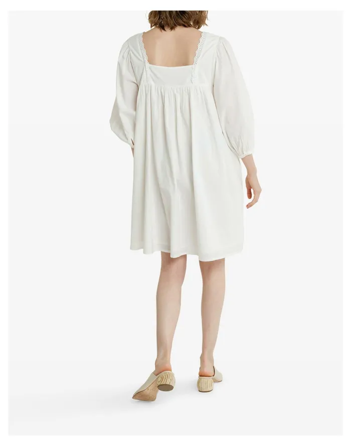 Women LAUDE The Label Square Neck Dress Ivory White Madewell Dresses