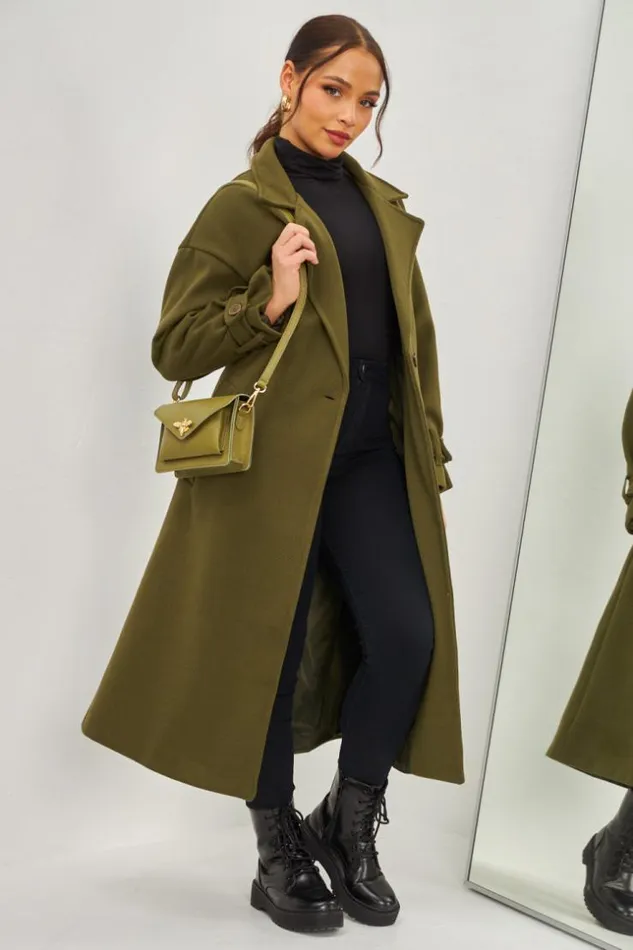 Women Manteau pais Long Ctel Style Trench Kaki Khaki Brentiny Paris Coats