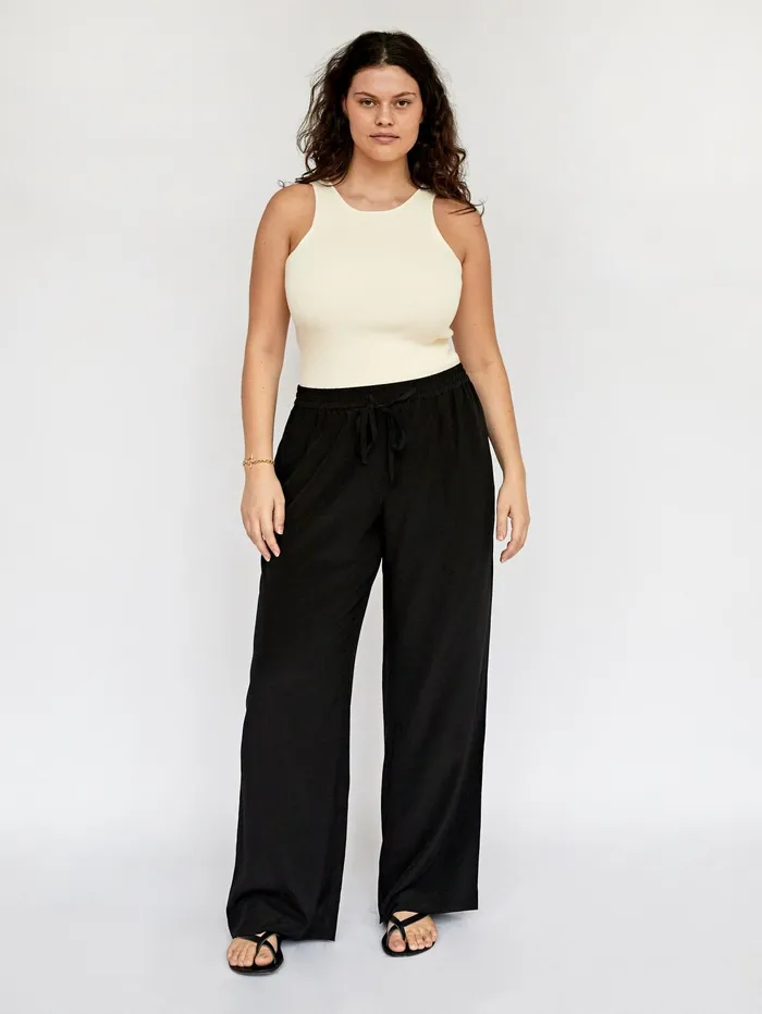 Women Matteau 8211 Black Drawstring Trouser In Black The UNDONE Pants