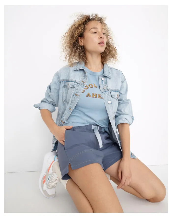 Women MWL Hiking Shorts Sunfaded Indigo Madewell Activewear Women MWL Hiking Shorts Sunfaded Indigo Madewell Activewear