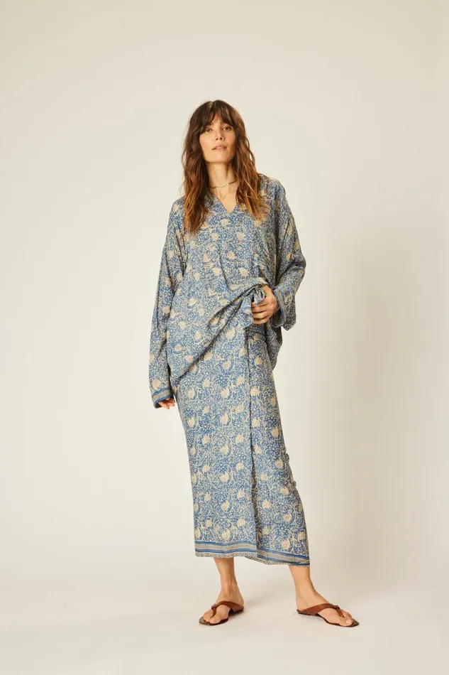 Women Natalie Martin Coverups Sarong Water Lily Blue