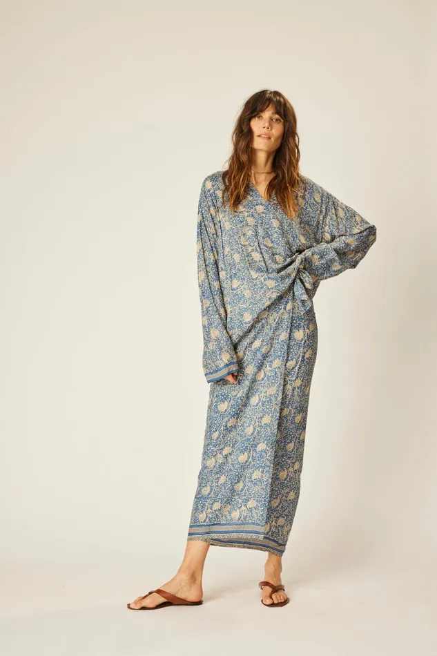 Women Natalie Martin Coverups Sarong Water Lily Blue