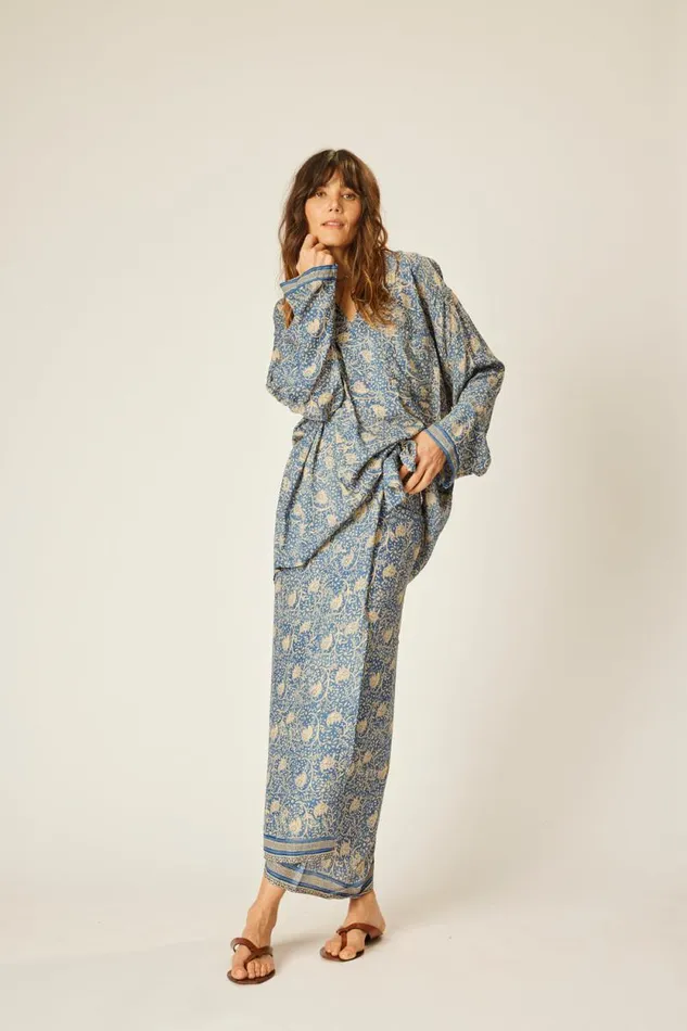 Women Natalie Martin Coverups Sarong Water Lily Blue