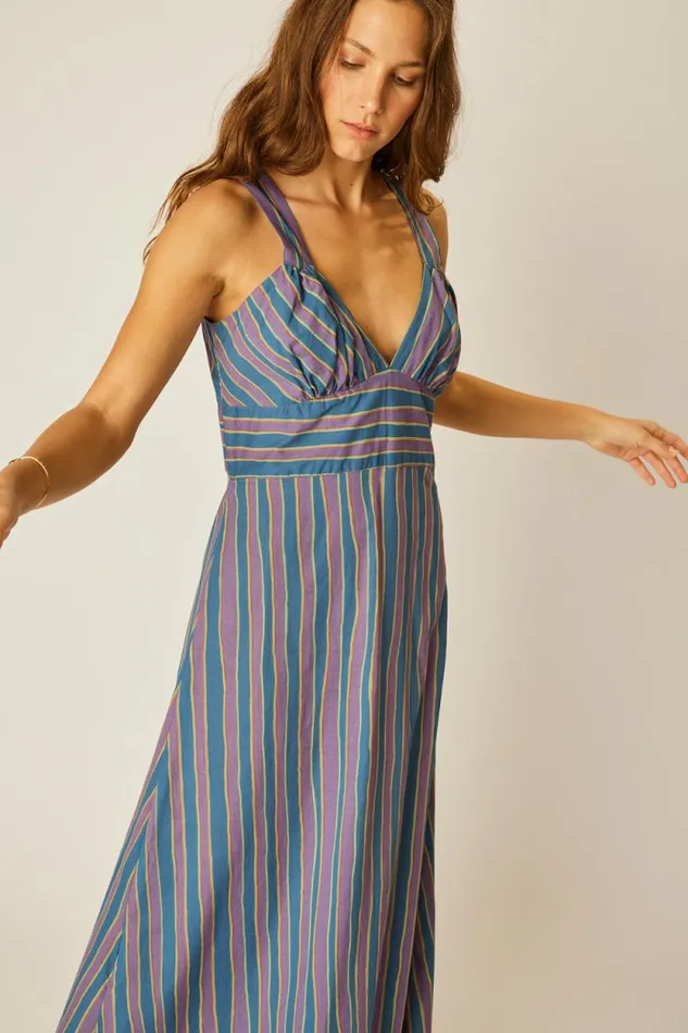 Women Natalie Martin Dresses Jackie Dress Batik Stripe Lavender