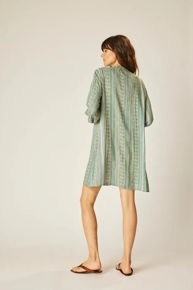 Women Natalie Martin Dresses Sammie Short Dress Paisley Stripe Pool