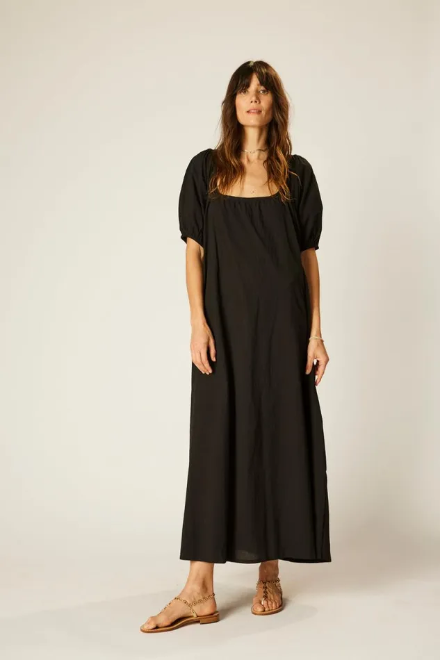 Women Natalie Martin Dresses Vivi Dress Black Flat Cotton
