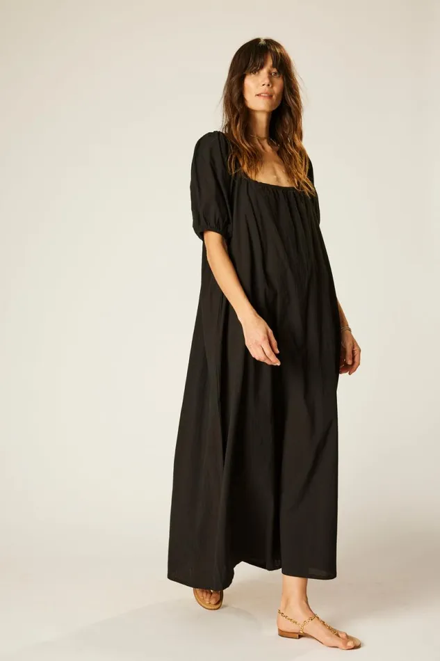 Women Natalie Martin Dresses Vivi Dress Black Flat Cotton