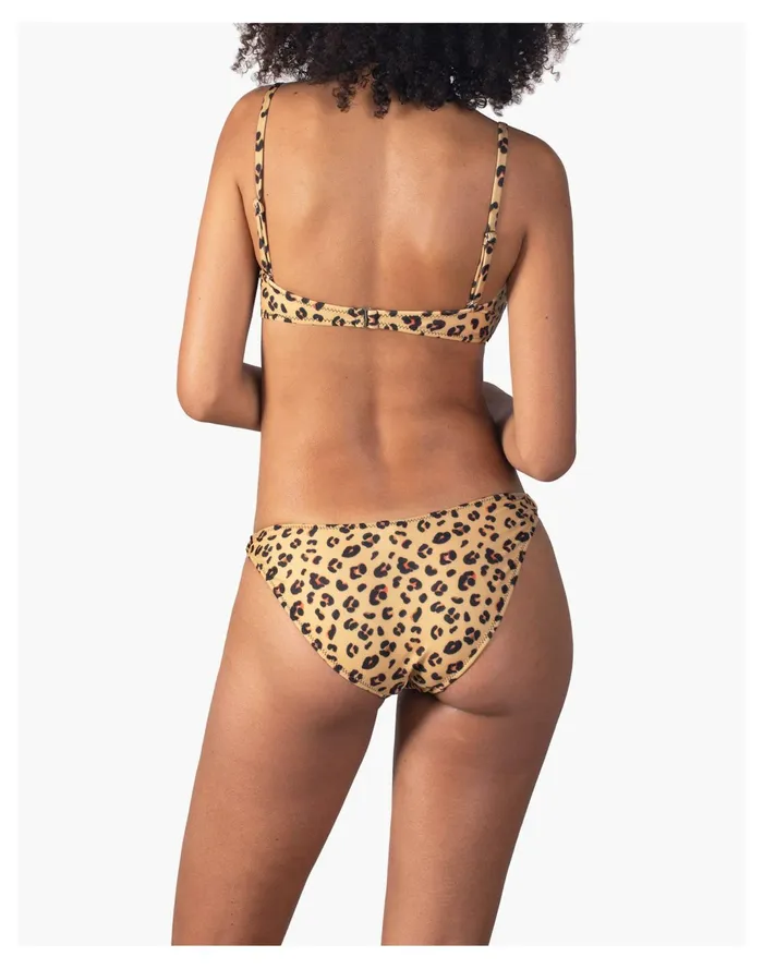 Women Novel Swim Cat Lady Bikini Top Dark Tan Madewell Swim