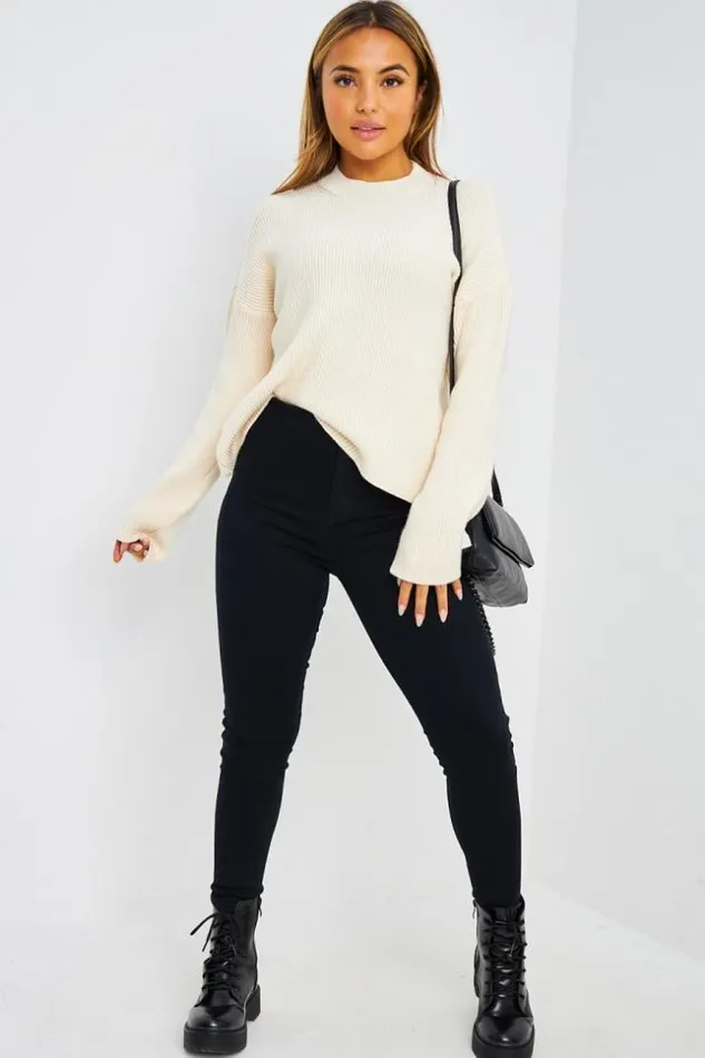 Women Pull cru En Grosses Mailles Ecru Brentiny Paris Sweaters and Sweatshirts Women Pull cru En Grosses Mailles Ecru Brentiny Paris Sweaters and Sweatshirts