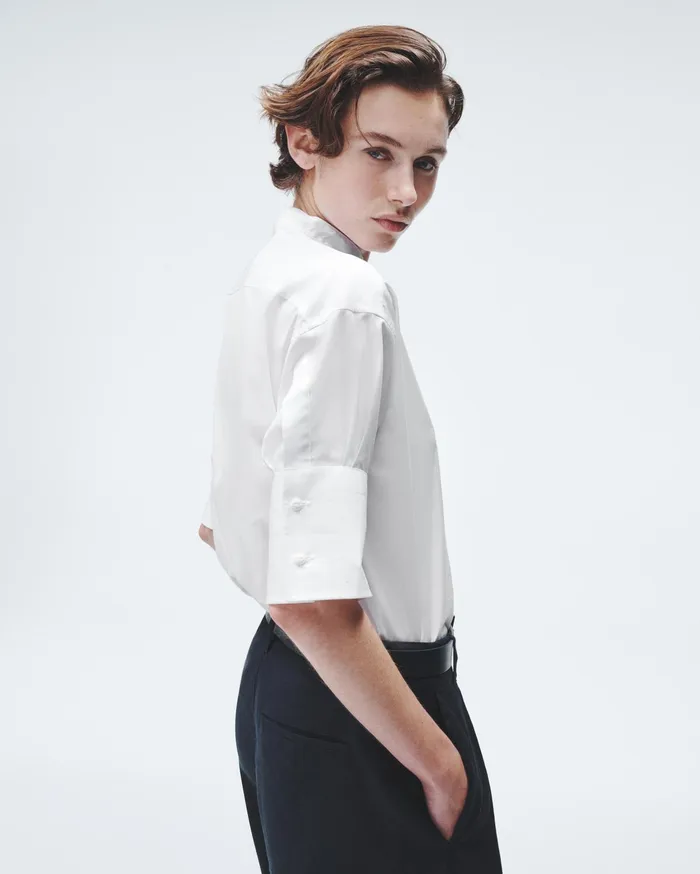 Women Rag and Bone Tops Ayla Cotton Poplin Shirt White Women Rag and Bone Tops Ayla Cotton Poplin Shirt White