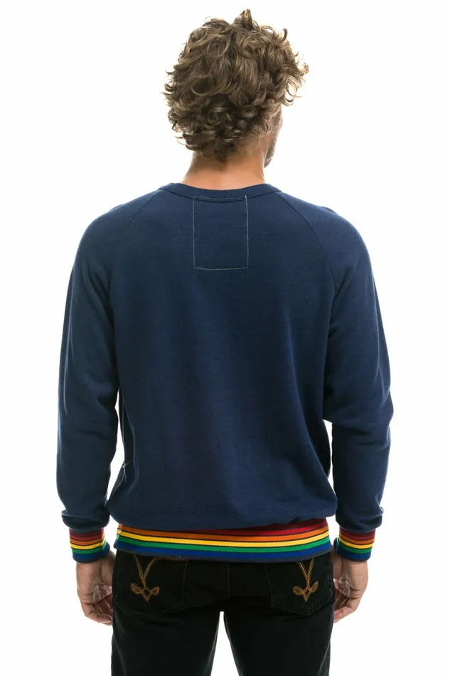Women RAINBOW RIB CREW SWEATSHIRT 8211 NAVY Aviator Nation UnisexCrewSweatshirt Women RAINBOW RIB CREW SWEATSHIRT 8211 NAVY Aviator Nation UnisexCrewSweatshirt