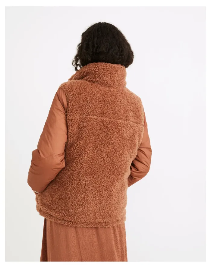 Women Reversible Sherpa Puffer Jacket Warm Umber Madewell Jackets Women Reversible Sherpa Puffer Jacket Warm Umber Madewell Jackets