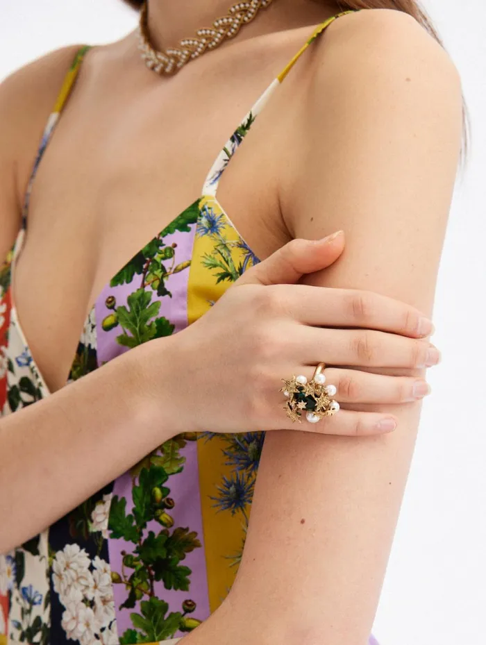 Women Rings Oscar De La Renta Astral Cluster Ring Emerald Women Rings Oscar De La Renta Astral Cluster Ring Emerald