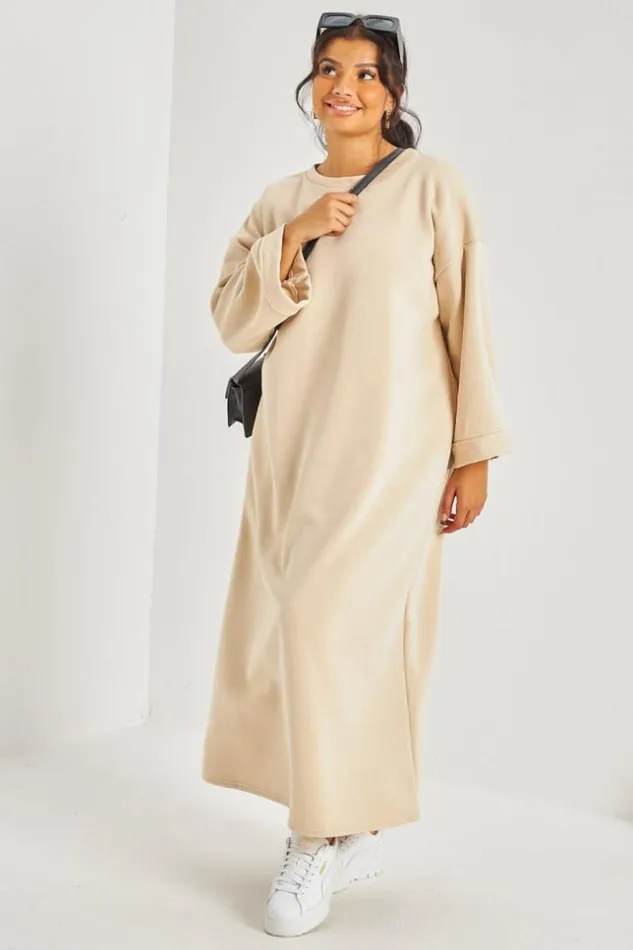 Women Robe Beige Ample Beige Brentiny Paris Short Dresses