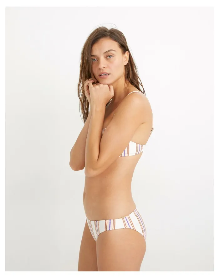 Women Second Wave Classic Bikini Bottom In Mayview Stripe Lighthouse Madewell Swim Women Second Wave Classic Bikini Bottom In Mayview Stripe Lighthouse Madewell Swim